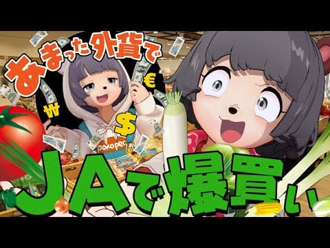 家中に散らばった外貨を両替してJAで買い物すっぞ！！！
