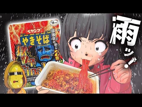 【過去最辛】 大雨の中なら『ペヤング獄激辛Final』完食できる説。
